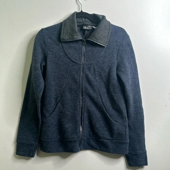 ibex zip up Marino wool jacket size small